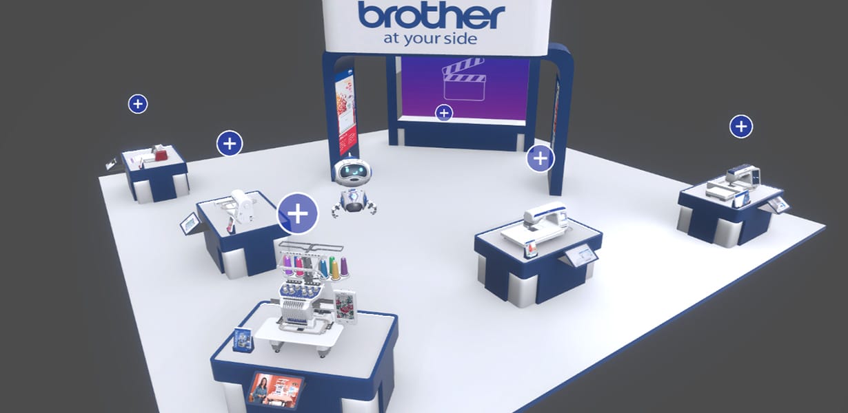 Referenz Virtueller Messestand für Brother Sewing Machines