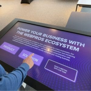 Webpros, simply interactive, touch PC, trade fair,